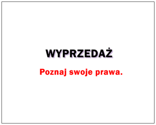 wyprzedaż