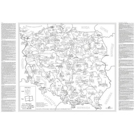 kolorowanka mapa polski