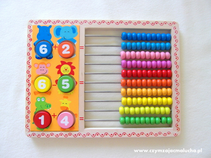 drewniane liczydło dla dzieci