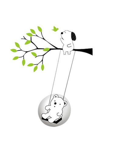 naklejka ścienna z lampą led